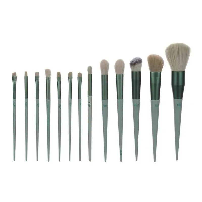 Soft Makeup Brushes Emerald Green Cosmetic Brush Set