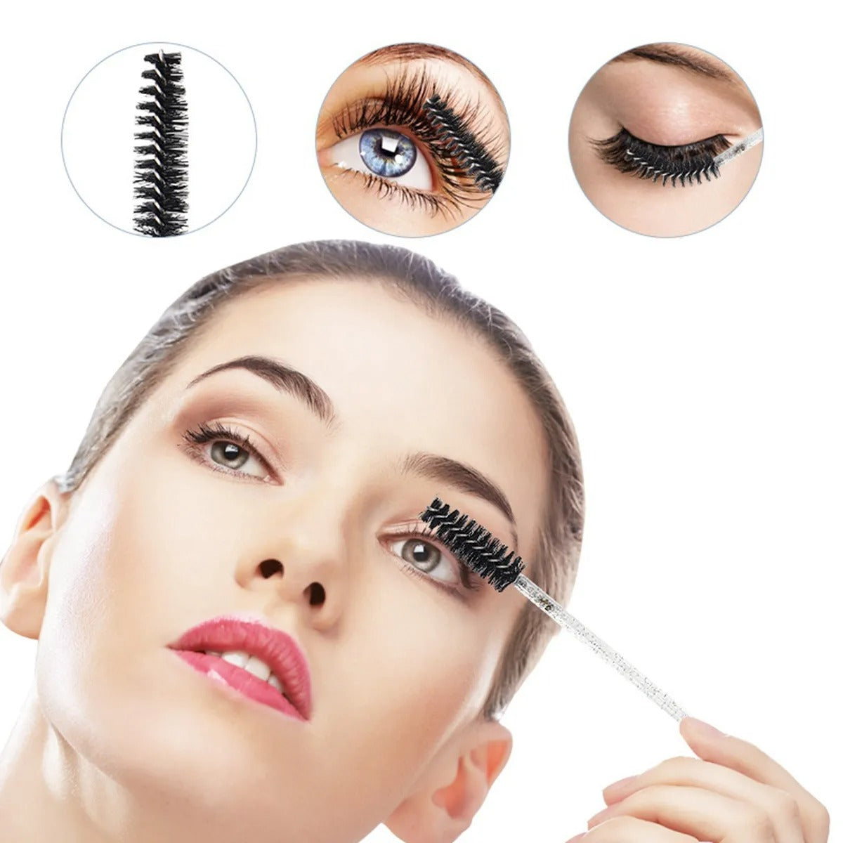 Crystal Mascara Brush Set Disposable Applicators For Eyelash Extension